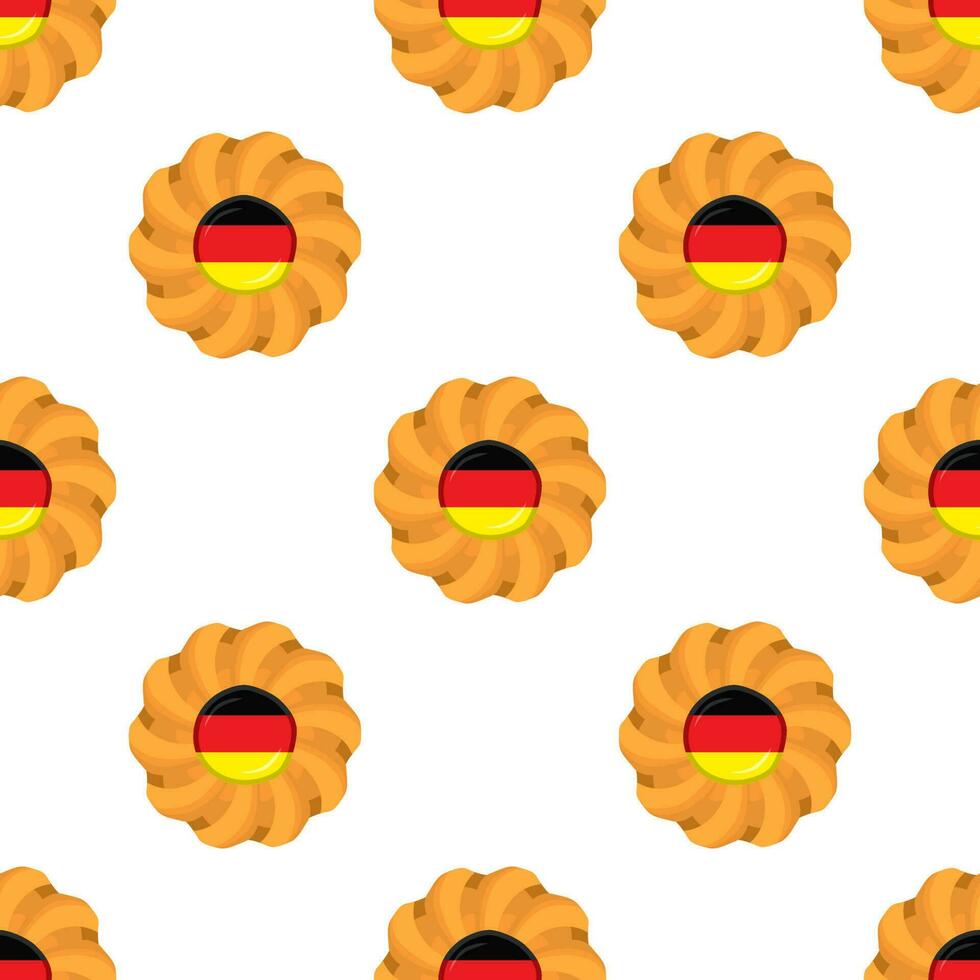 modèle biscuit avec drapeau pays Allemagne dans savoureux biscuit vecteur