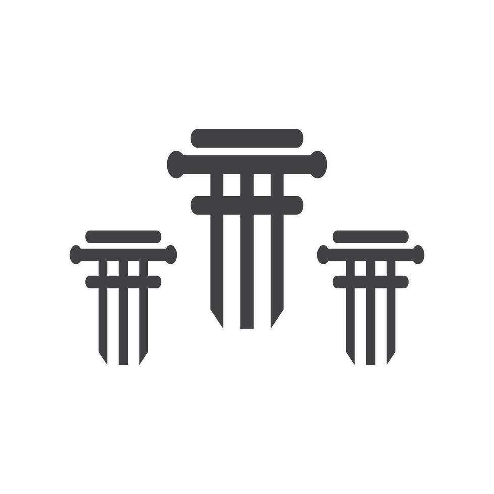 icône de symbole de vecteur de logo de colonne de pilier d'affaires