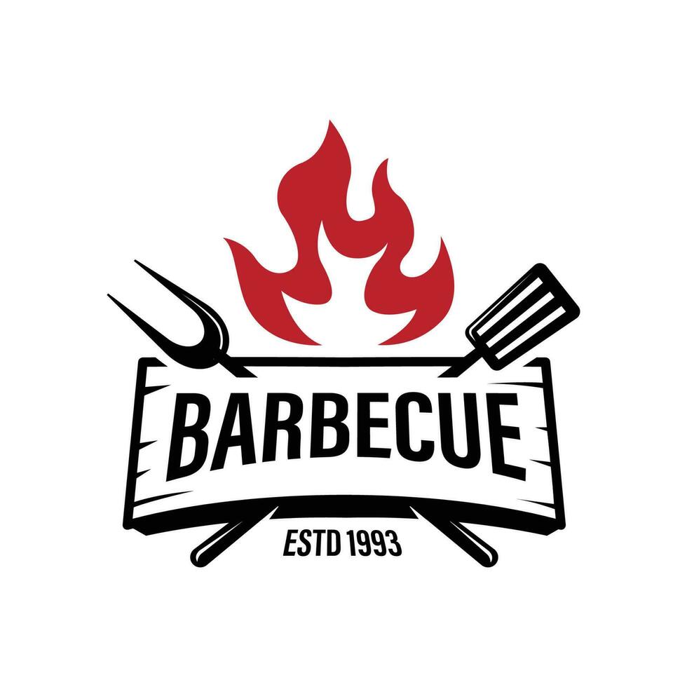 vecteur barbecue logo modèle inspiration