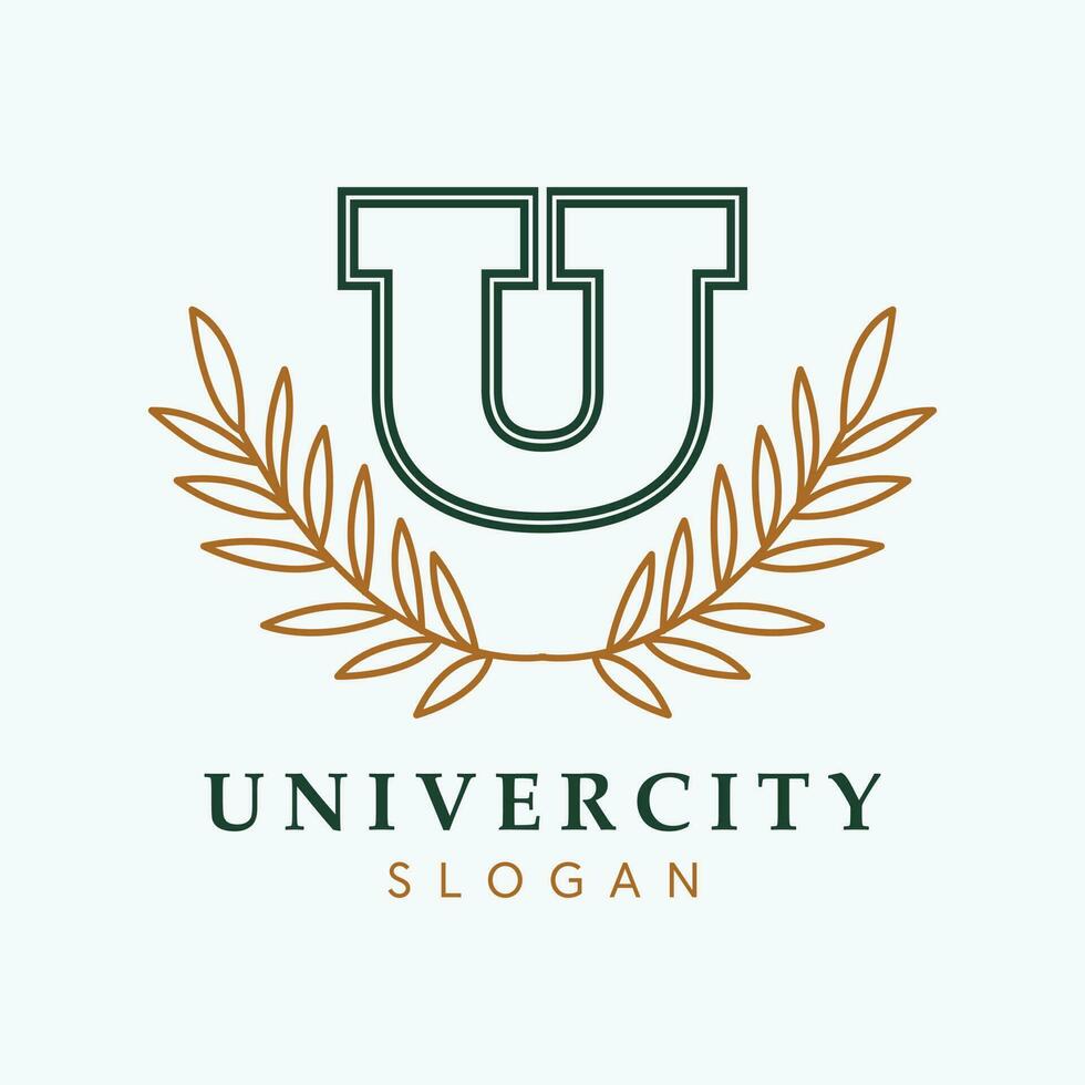 univercity vecteur logo conception. lettre u emblème. Campus logo modèle