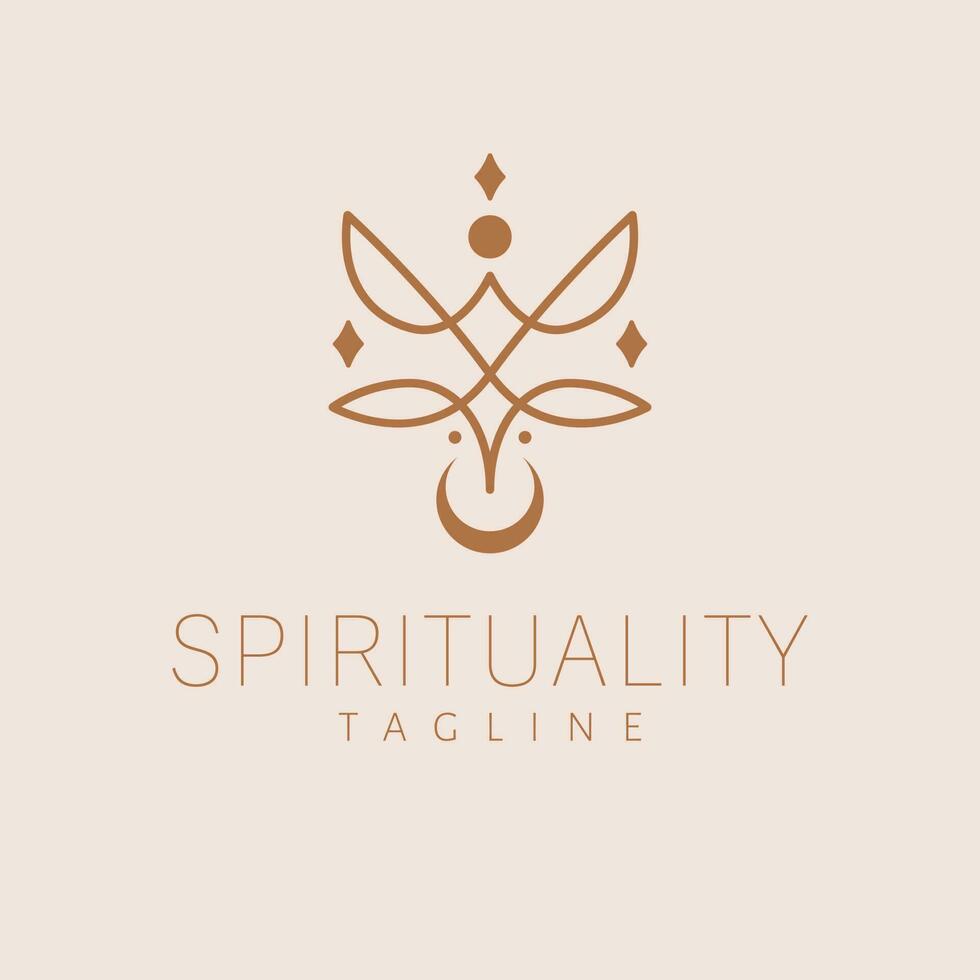 spiritualité vecteur logo conception. libellule et sacré géométrie logotype. ésotérique logo modèle.