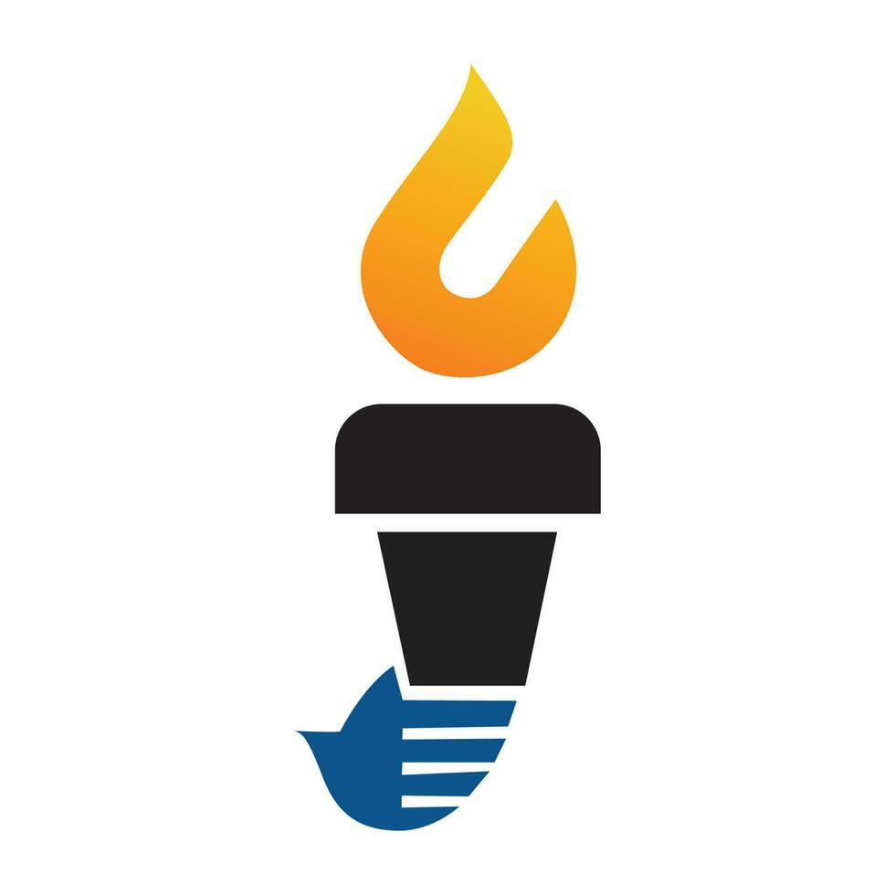 torche icône logo vecteur
