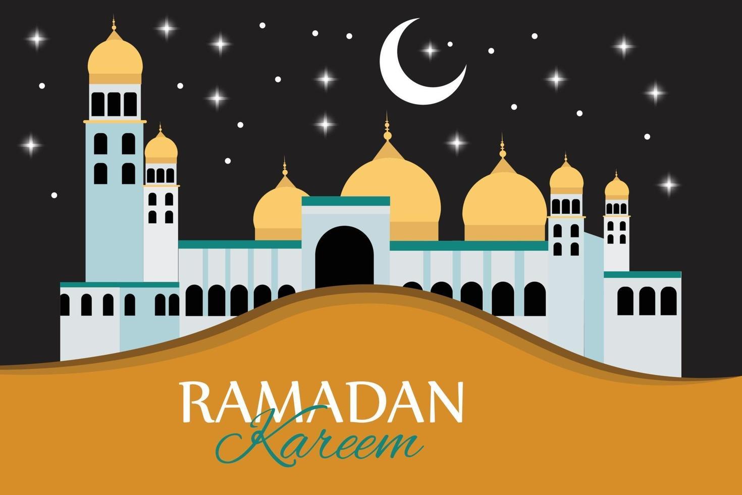 illustration de ramadan kareem plat vecteur