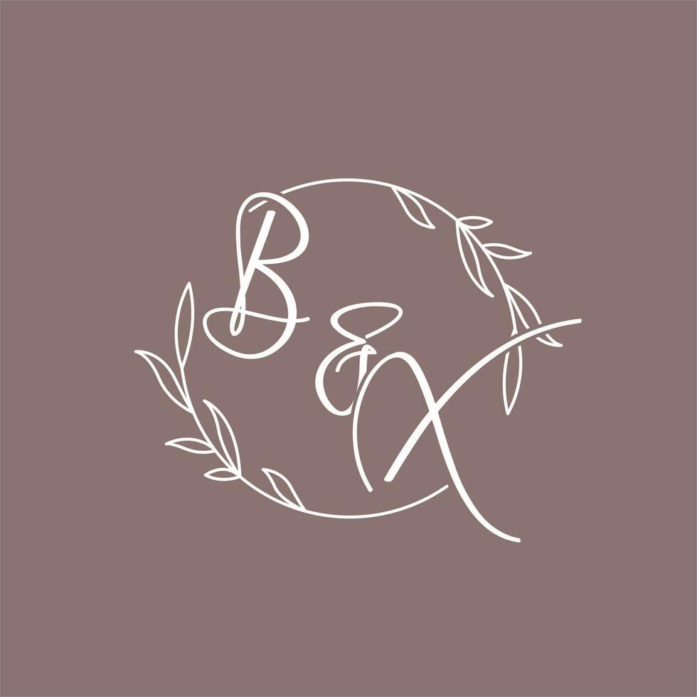 bx mariage initiales monogramme logo des idées vecteur