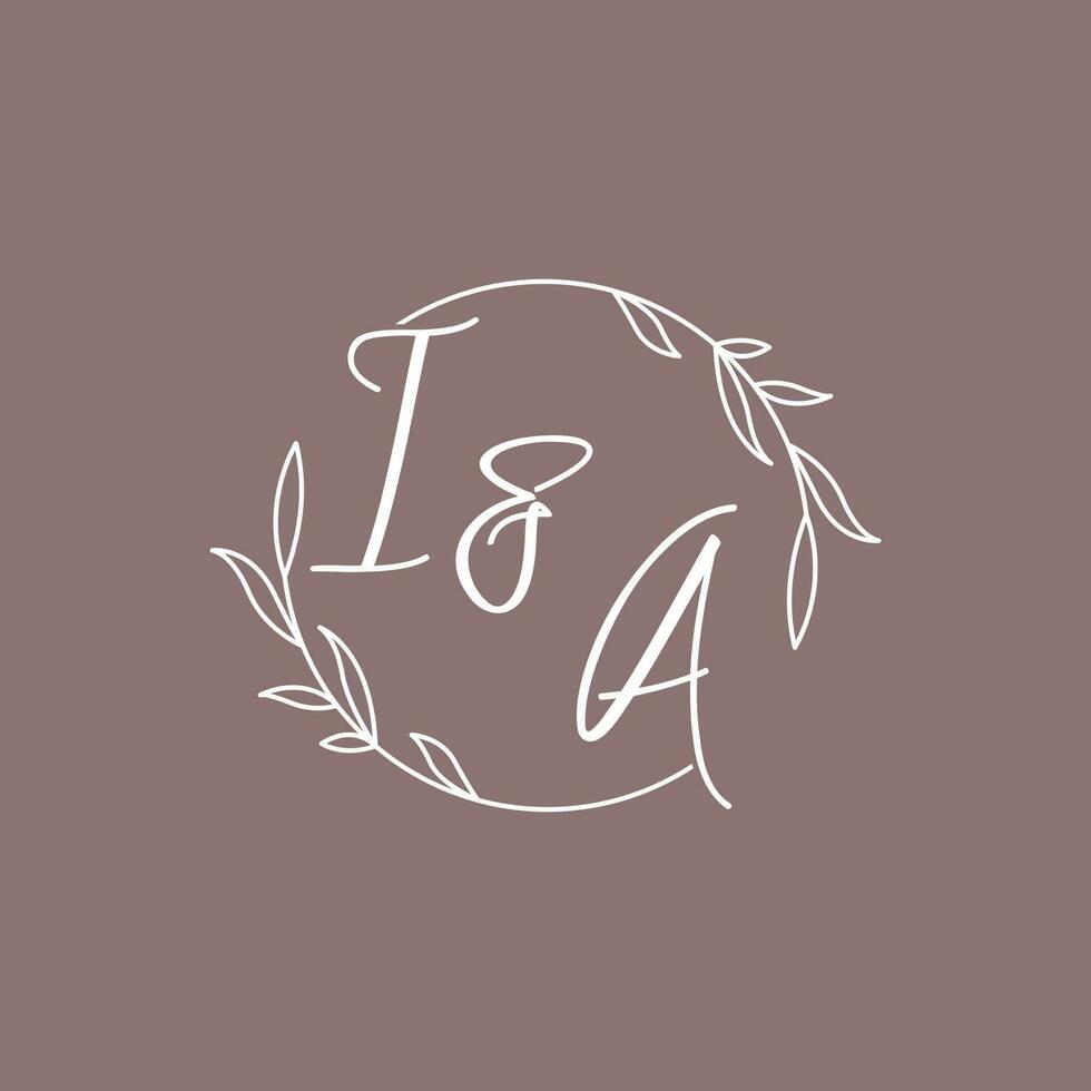 ia mariage initiales monogramme logo des idées vecteur