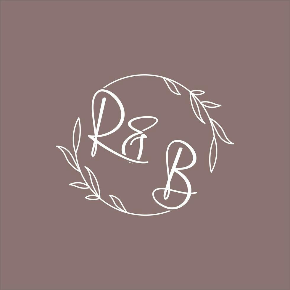 rb mariage initiales monogramme logo des idées vecteur