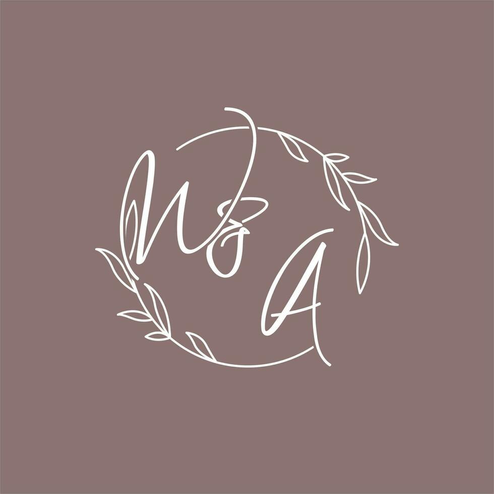 Washington mariage initiales monogramme logo des idées vecteur