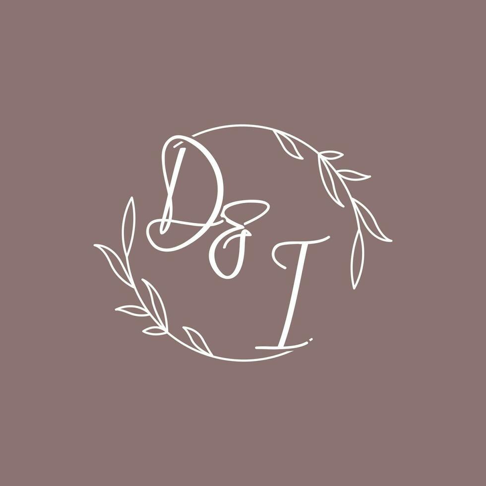 di mariage initiales monogramme logo des idées vecteur