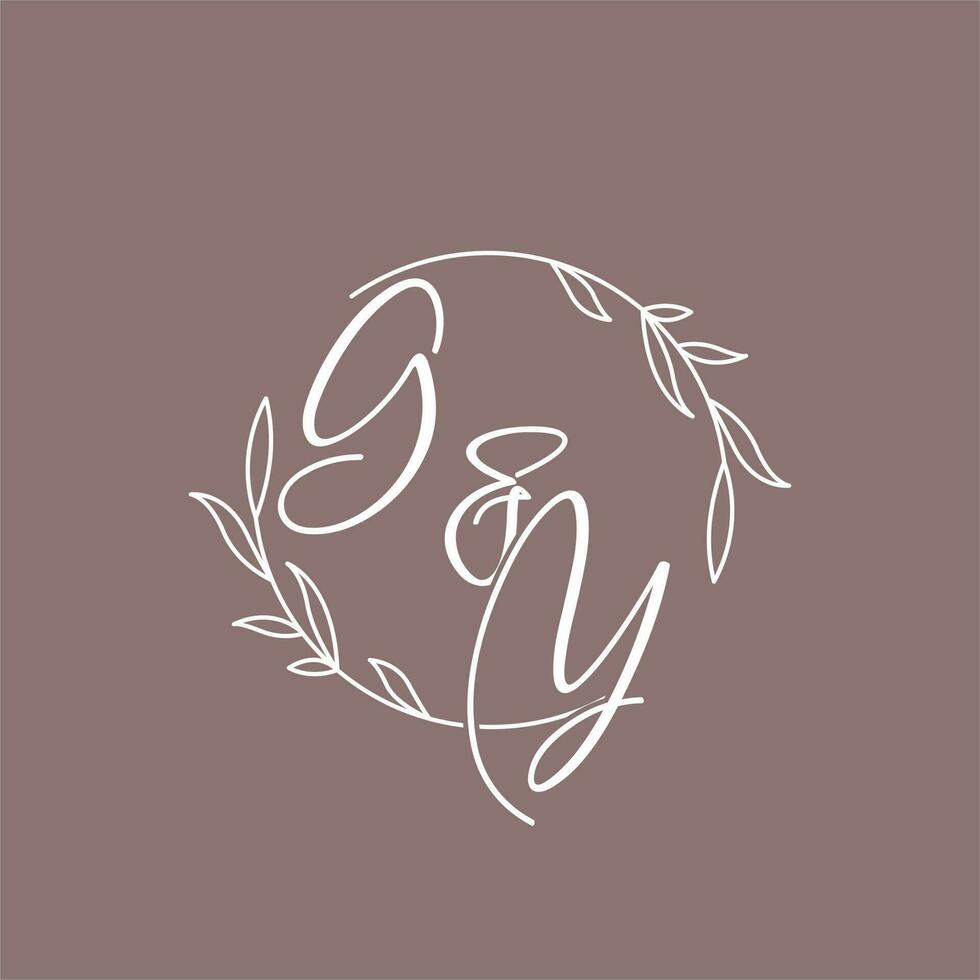 gy mariage initiales monogramme logo des idées vecteur