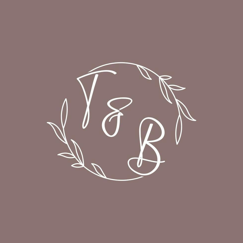 tb mariage initiales monogramme logo des idées vecteur
