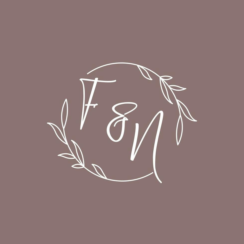 fn mariage initiales monogramme logo des idées vecteur