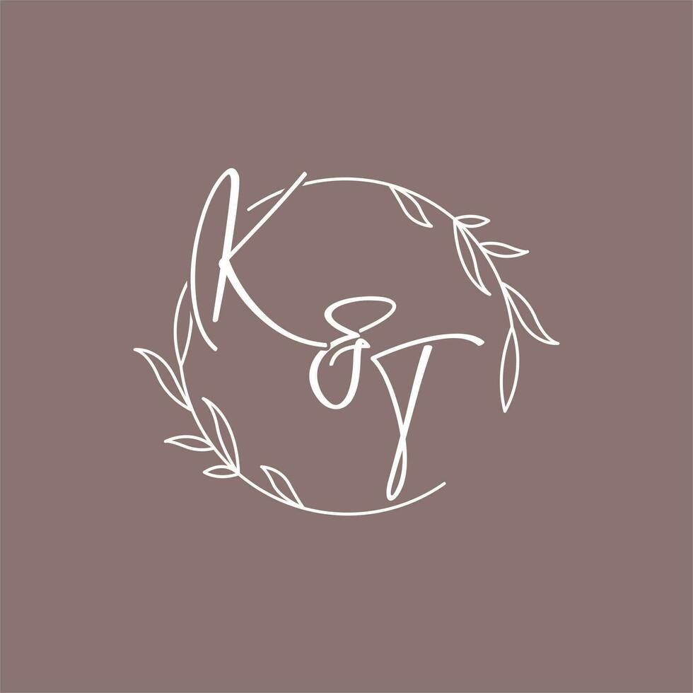 kt mariage initiales monogramme logo des idées vecteur