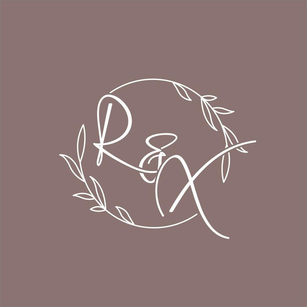 rx mariage initiales monogramme logo des idées vecteur