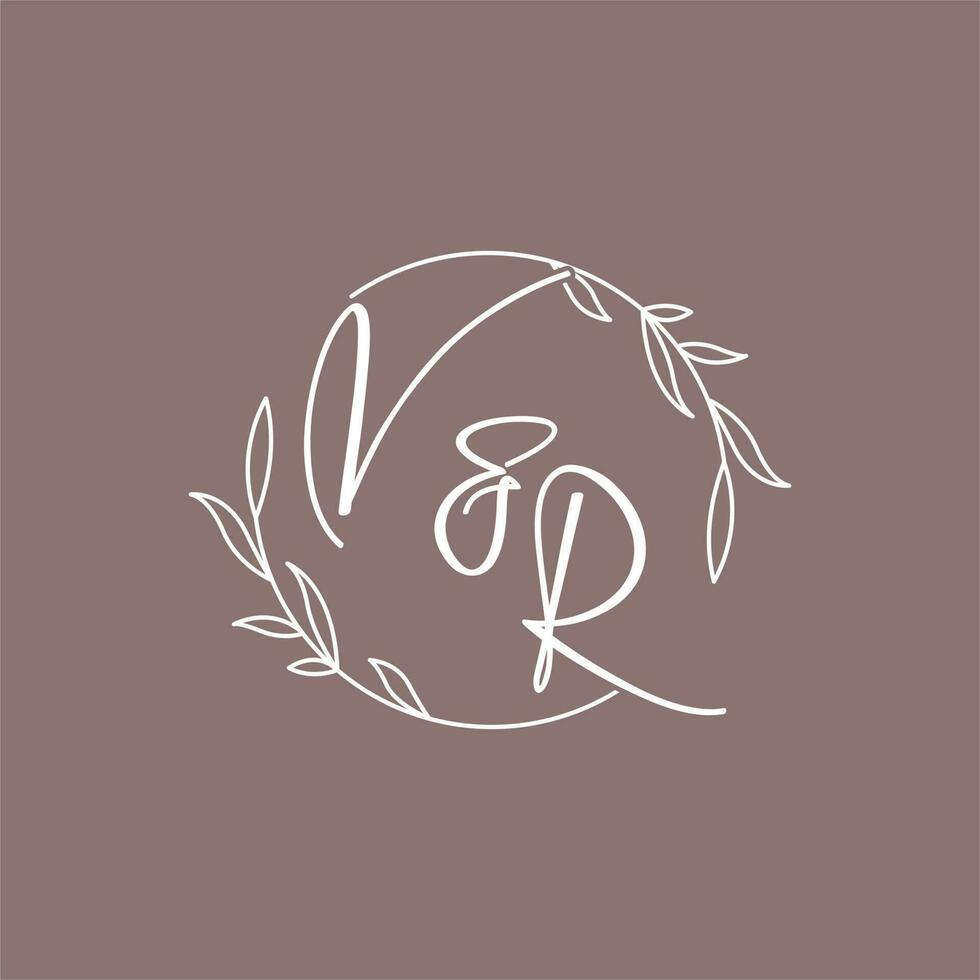 vr mariage initiales monogramme logo des idées vecteur