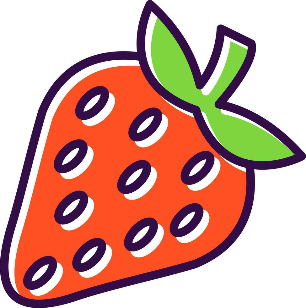 conception d'icône de vecteur de fraise