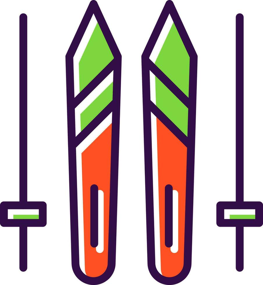 ski des bâtons vecteur icône conception