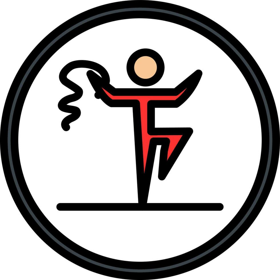 rythmique gymnastique vecteur icône conception