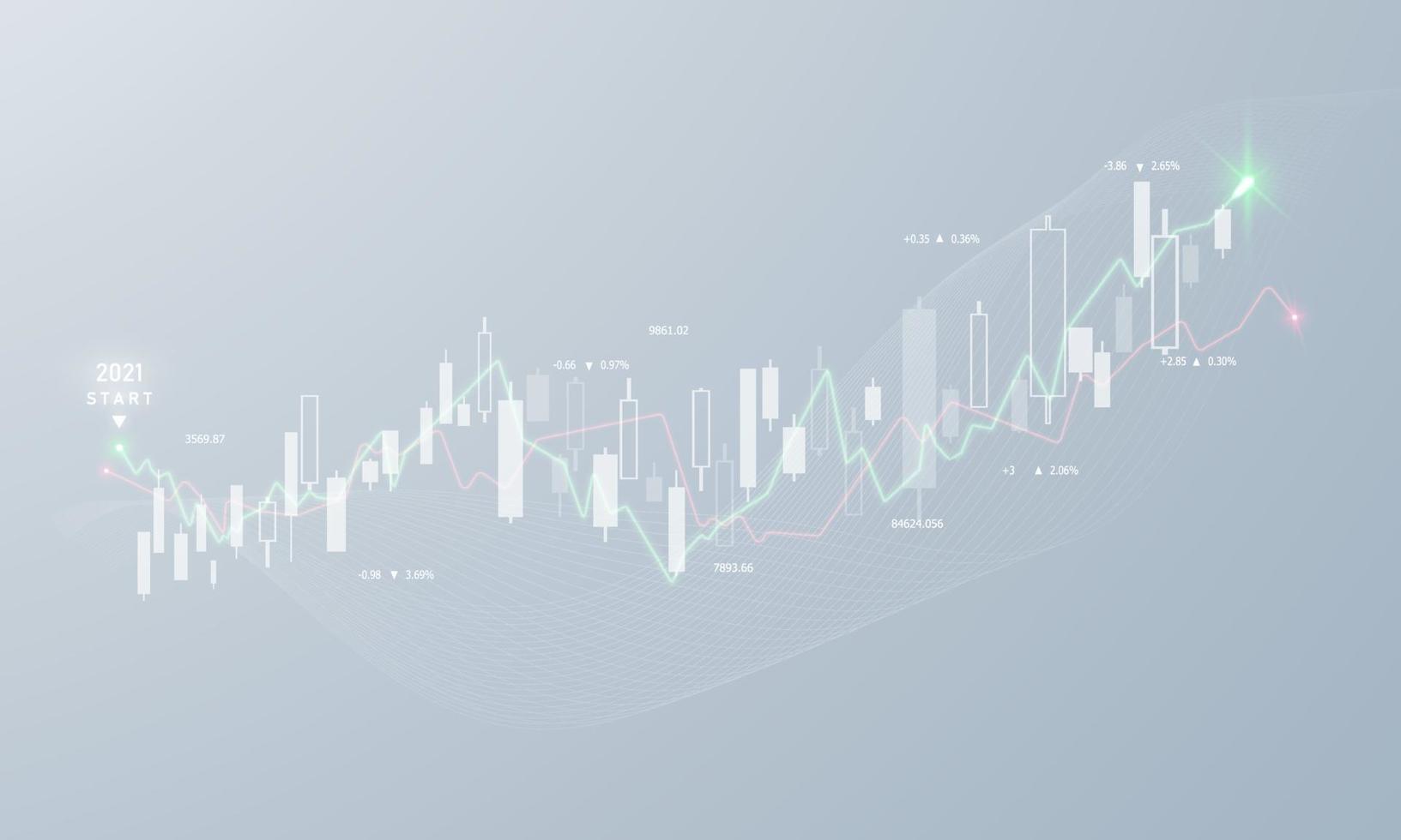 marché boursier, graphique économique avec diagrammes, concepts et rapports commerciaux et financiers, fond de concept de communication technologie abstraite vecteur