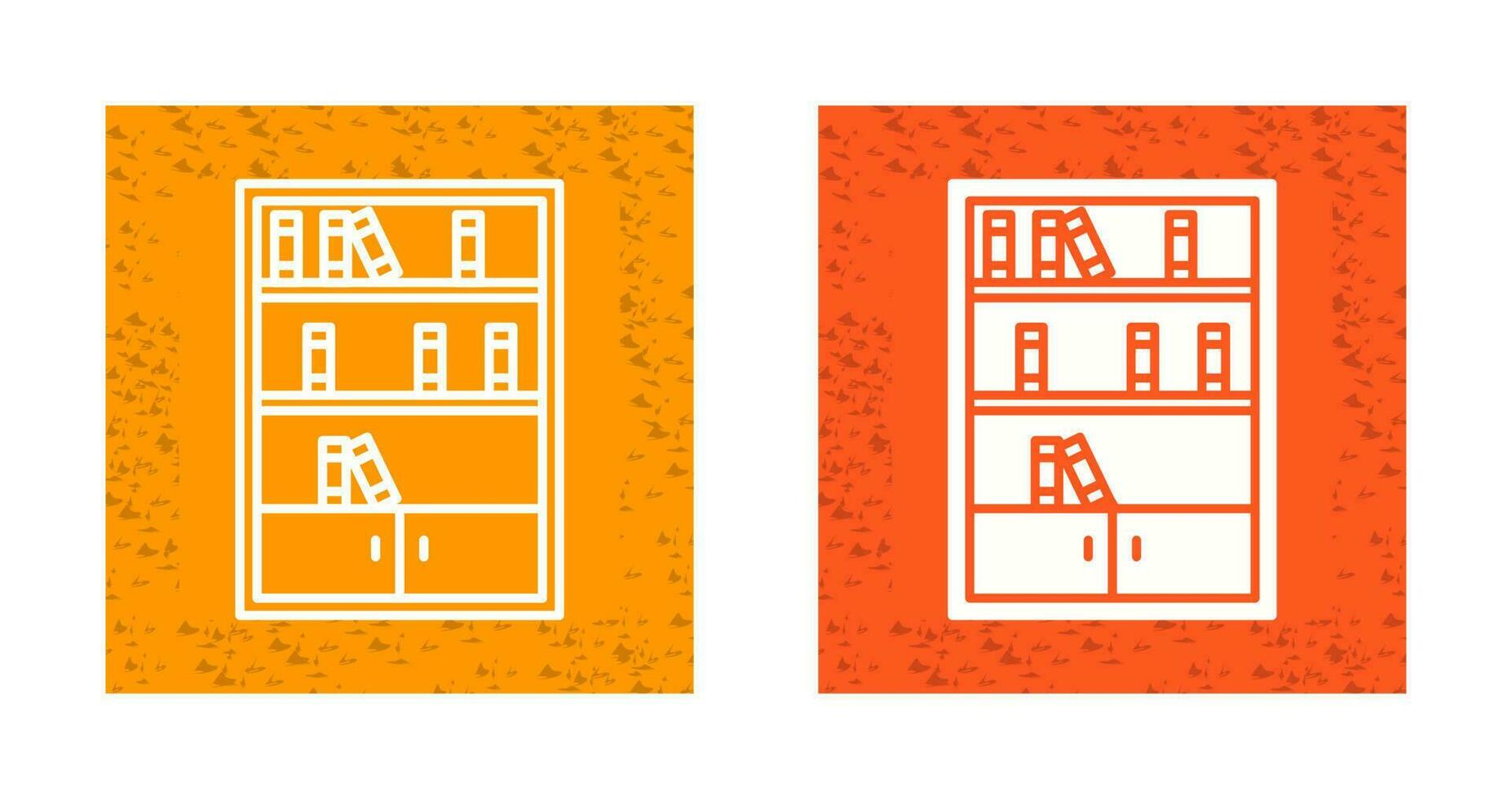 icône de vecteur d'étagère de livres