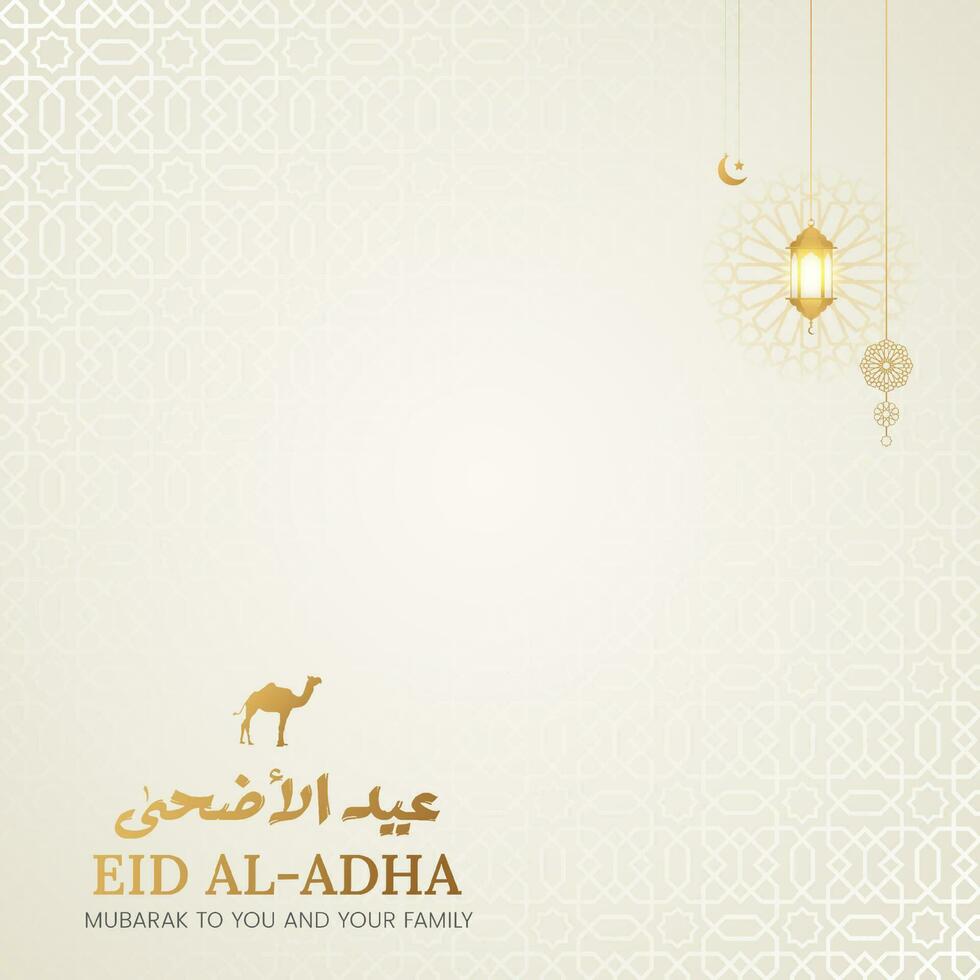 eid al-adha mubarak islamique ornemental social médias Publier conception vecteur