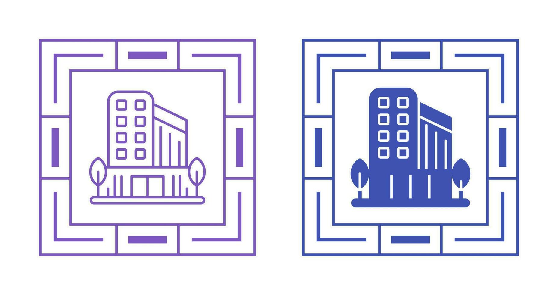 icône de vecteur d'immeuble de bureaux