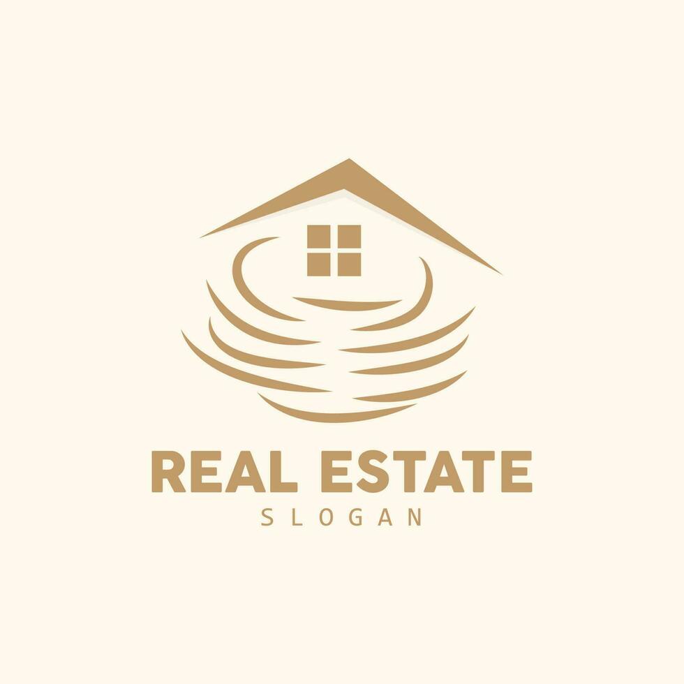 maison logo, réel biens logo construction bâtiment vecteur, minimaliste élégant conception, icône symbole illustration vecteur