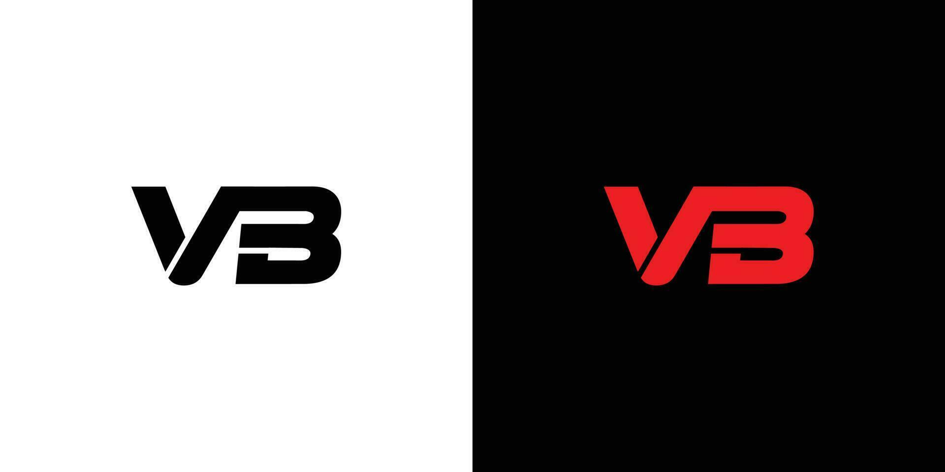 moderne et fort lettre vb initiales logo conception vecteur