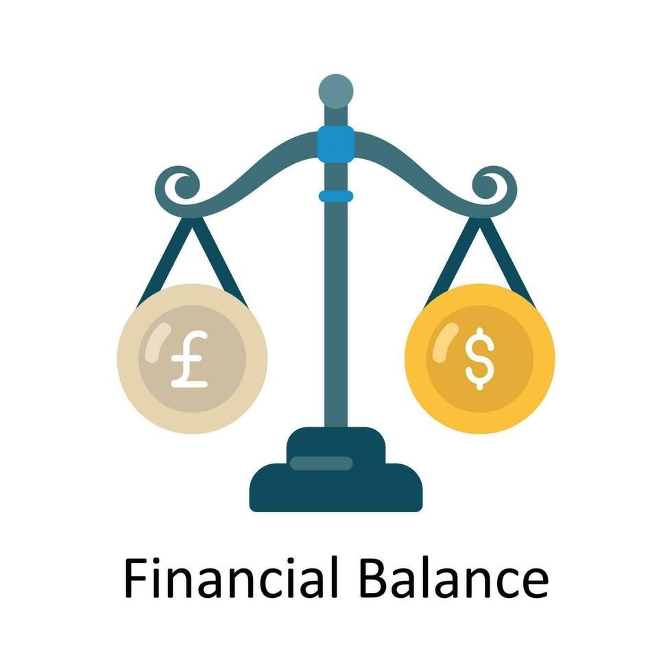 financier équilibre vecteur plat icône conception illustration. la finance symbole sur blanc Contexte eps dix fichier