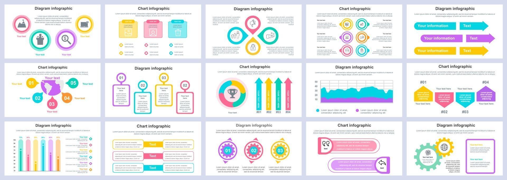 entreprise et finance infographie présentation diapositives modèle modèle de conception de vecteur