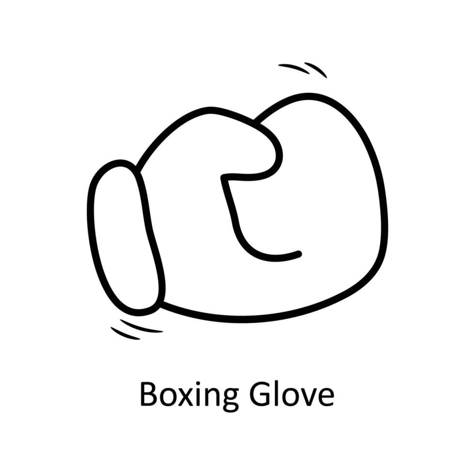 boxe gant vecteur contour icône conception illustration. olympique symbole sur blanc Contexte eps dix fichier