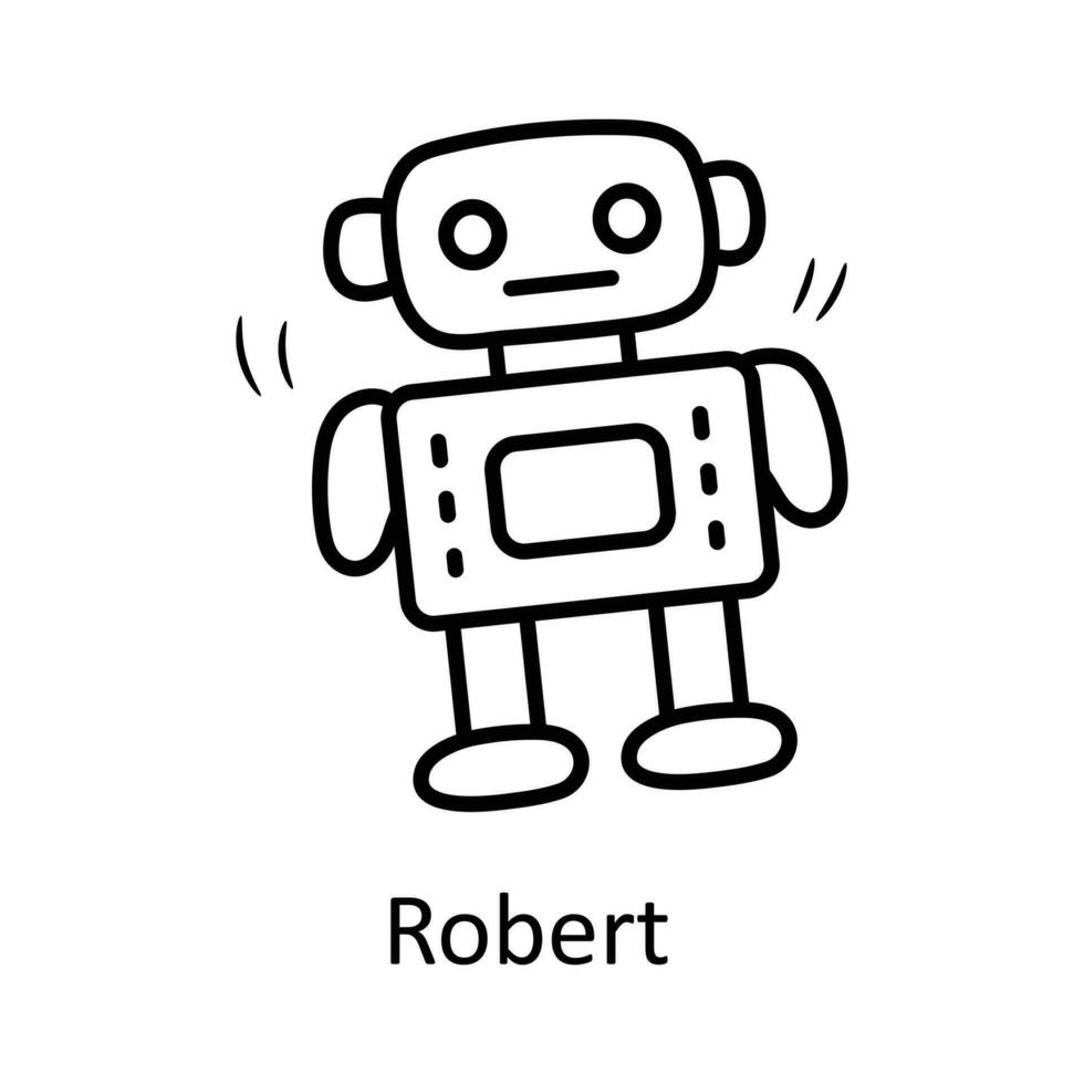 robert vecteur contour icône conception illustration. jouets symbole sur blanc Contexte eps dix fichier