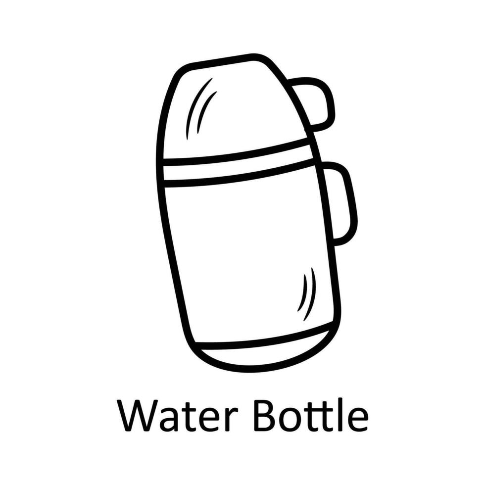 l'eau bouteille vecteur contour icône conception illustration. Voyage symbole sur blanc Contexte eps dix fichier