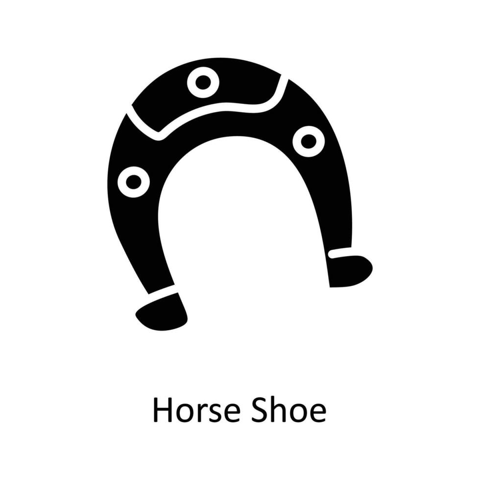cheval chaussure vecteur solide icône conception illustration. Noël symbole sur blanc Contexte eps dix fichier