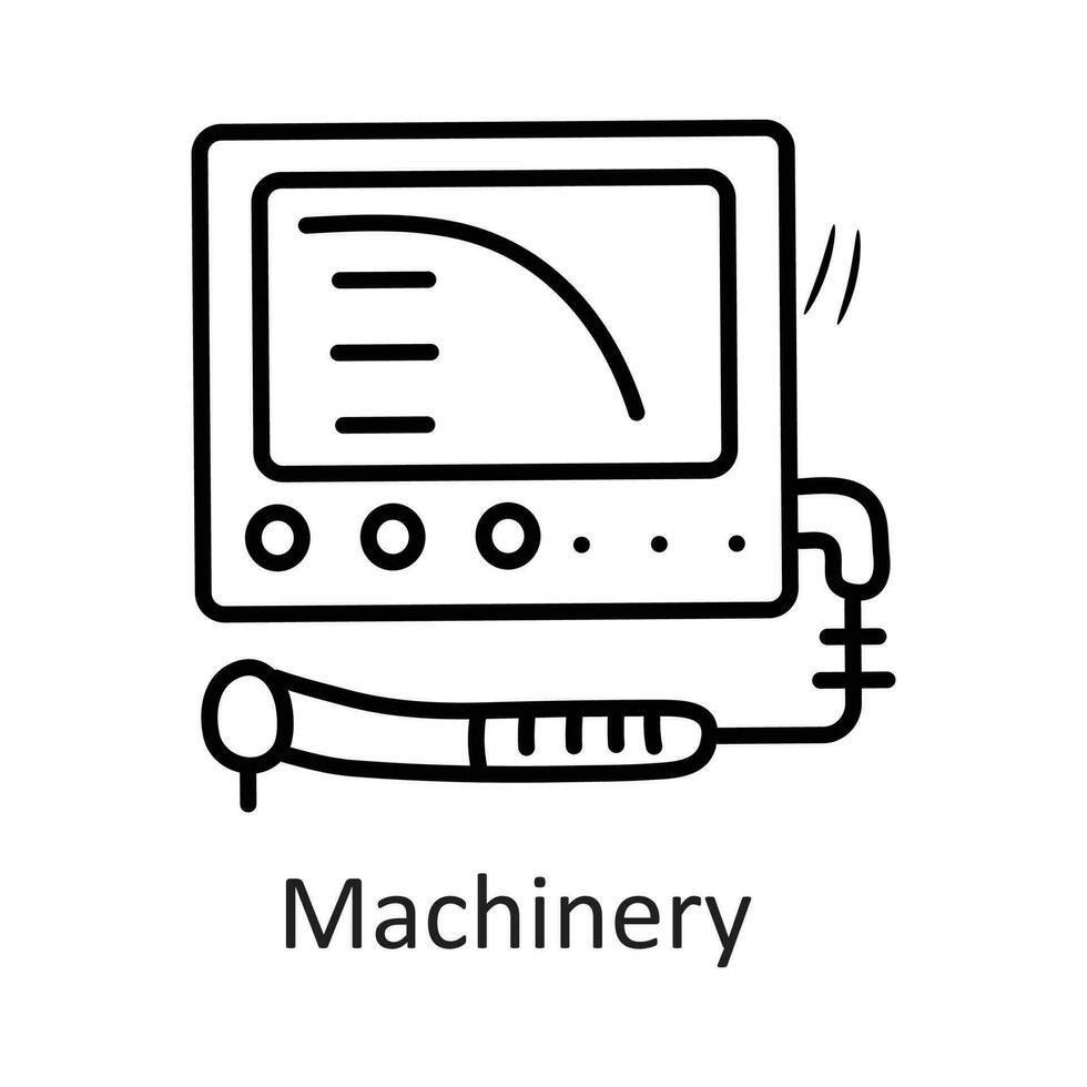 machinerie vecteur contour icône conception illustration. dentiste symbole sur blanc Contexte eps dix fichier