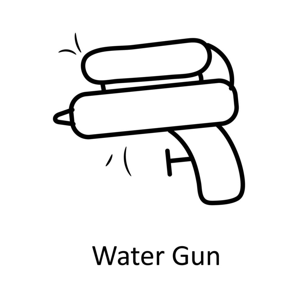 l'eau pistolet vecteur contour icône conception illustration. jouets symbole sur blanc Contexte eps dix fichier