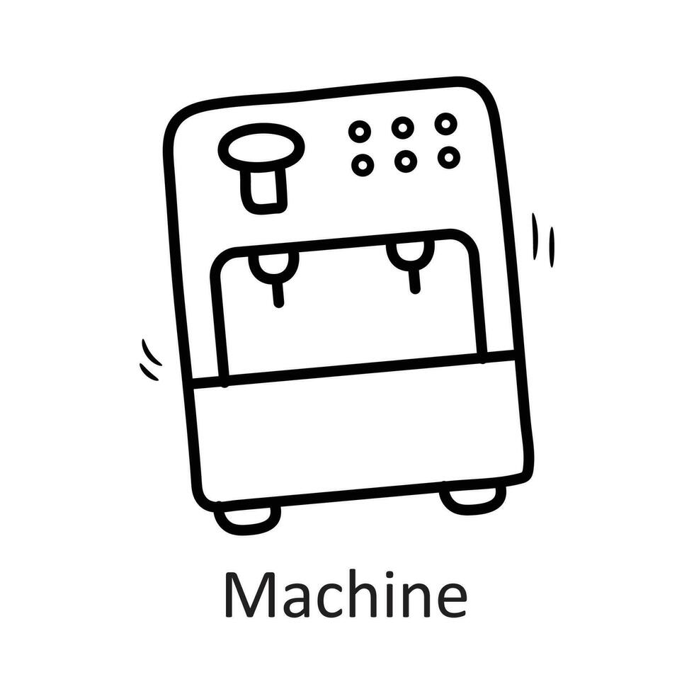 machine vecteur contour icône conception illustration. Ménage symbole sur blanc Contexte eps dix fichier