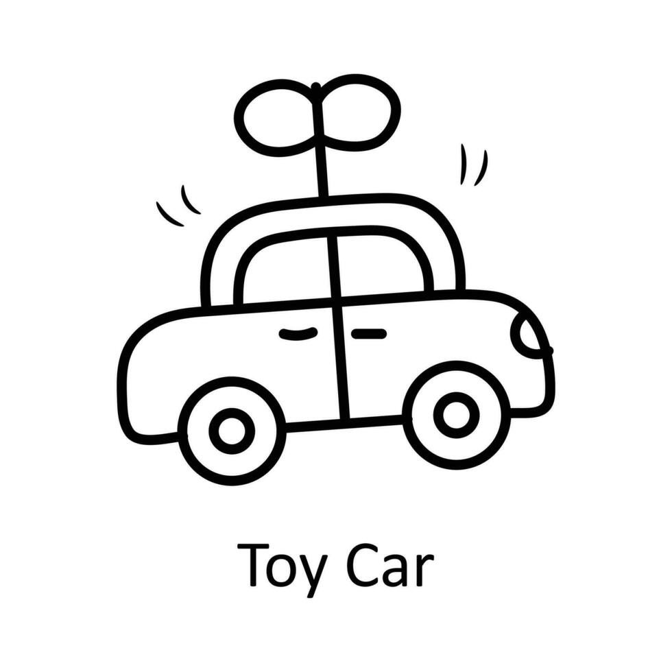 jouet voiture vecteur contour icône conception illustration. jouets symbole sur blanc Contexte eps dix fichier