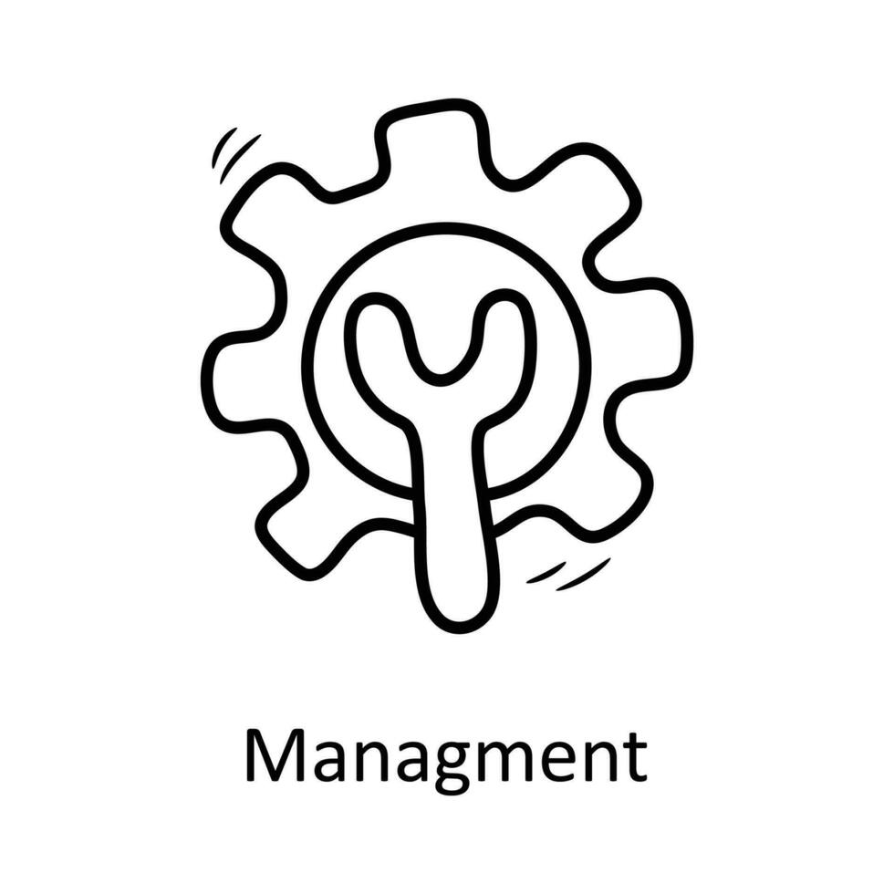 la gestion vecteur contour icône conception illustration. affaires symbole sur blanc Contexte eps dix fichier