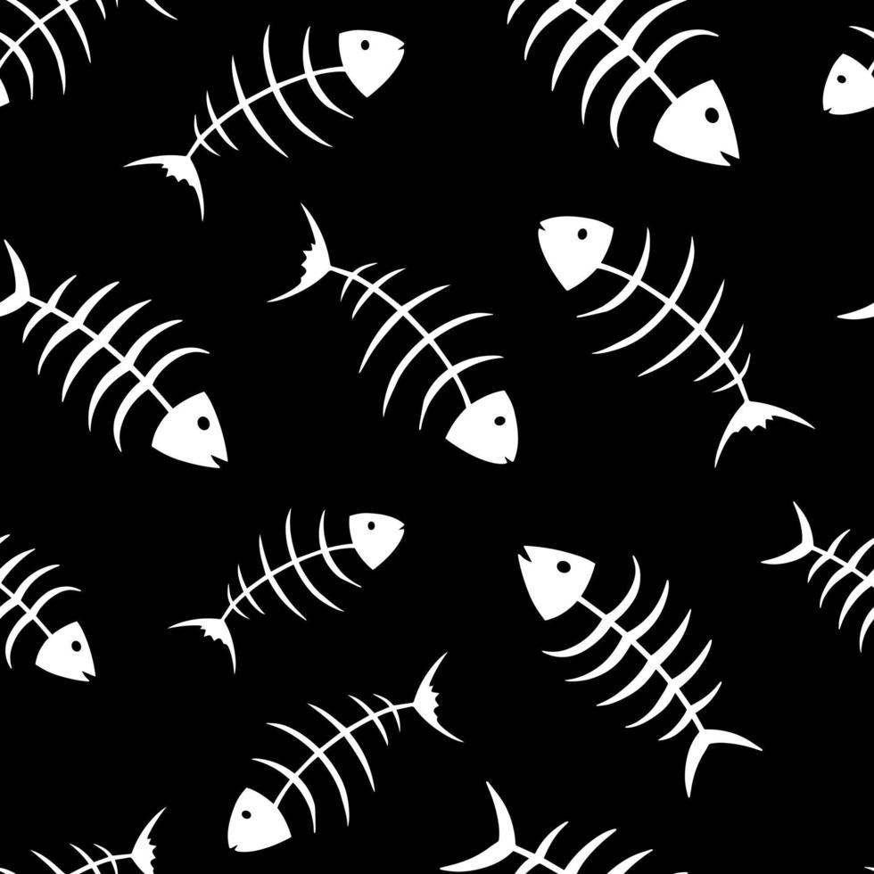 motif de squelette de poisson vecteur