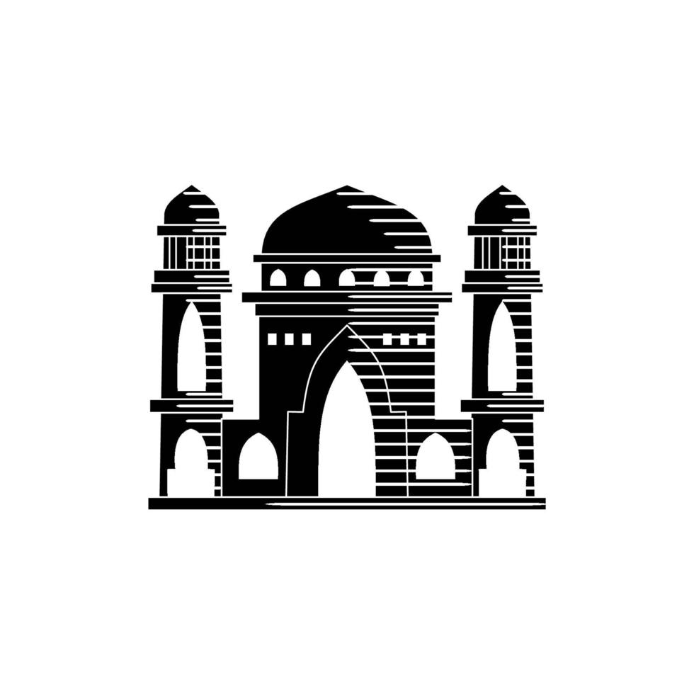 modèle de conception illustration mosquée vecteur