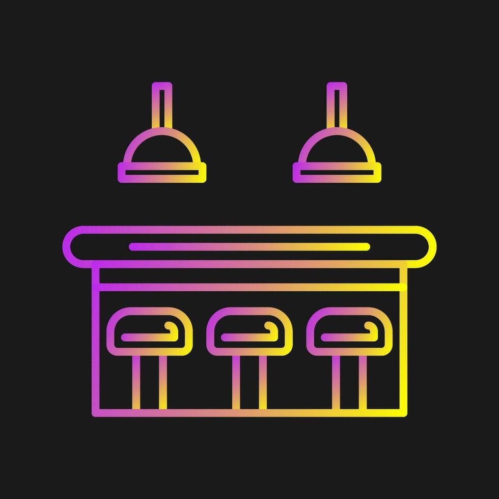 icône de vecteur de comptoir de bar