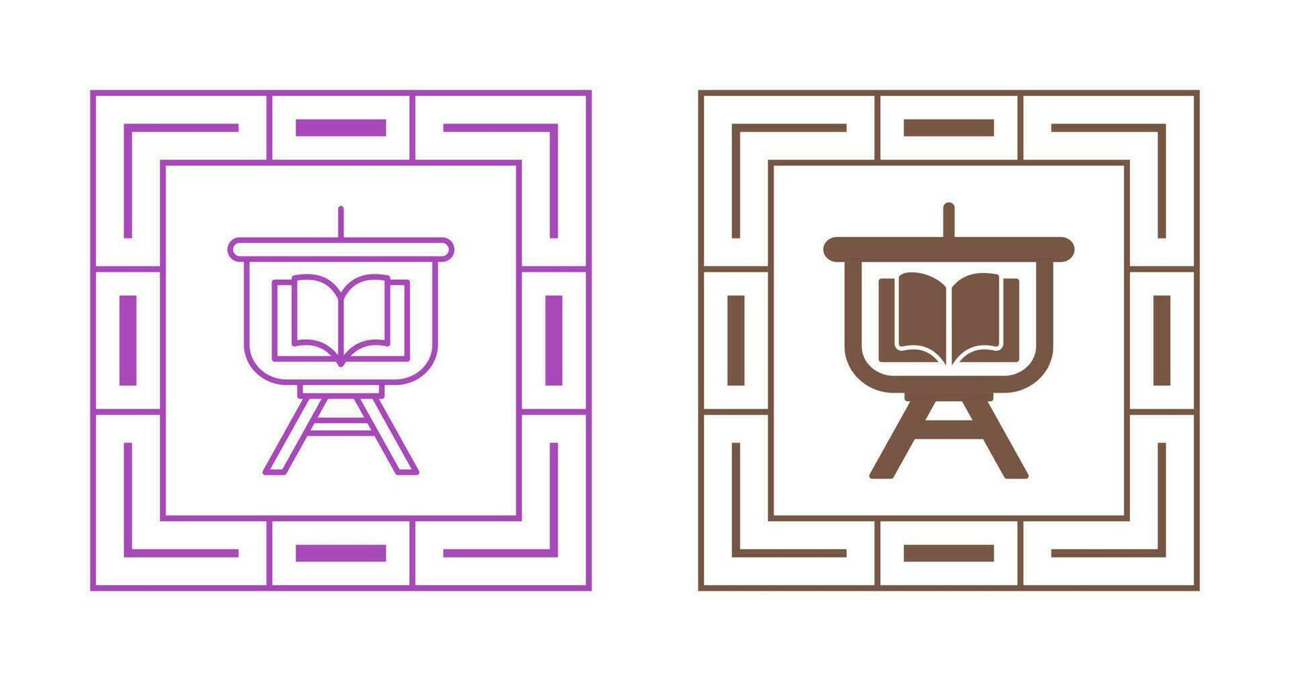 icône de vecteur de présentation de l'éducation