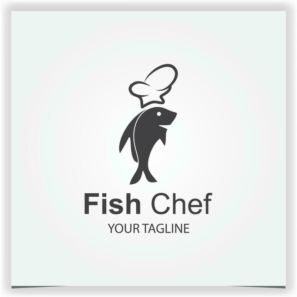 poisson chef logo prime élégant modèle vecteur eps dix