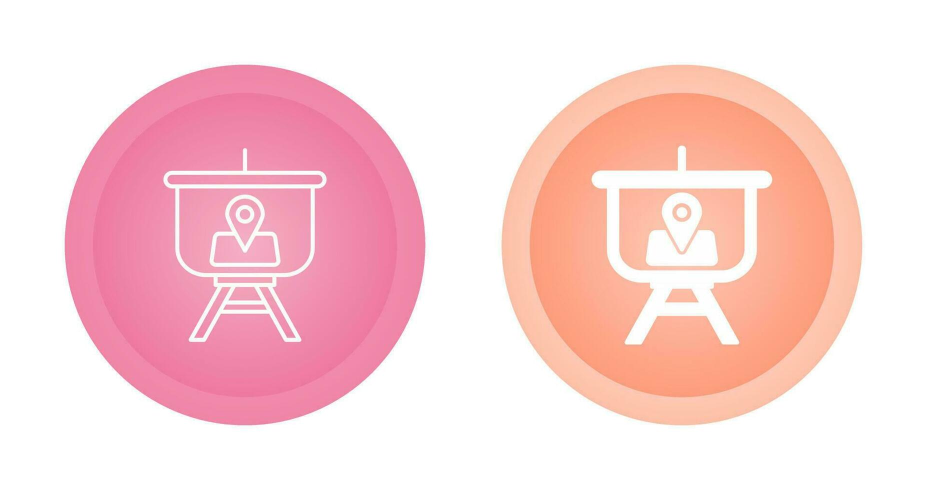 icône de vecteur de présentation emplacement