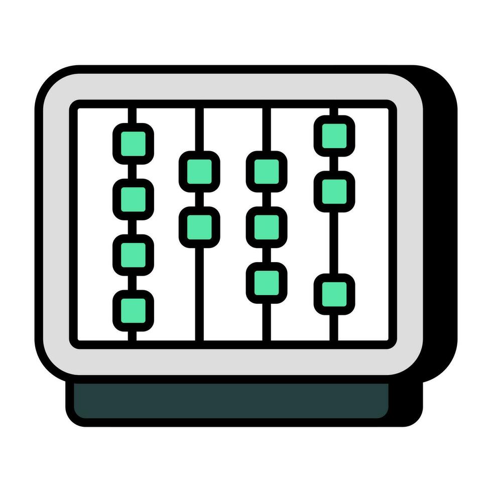 un cadre de perles à compter, icône d'abaque vecteur