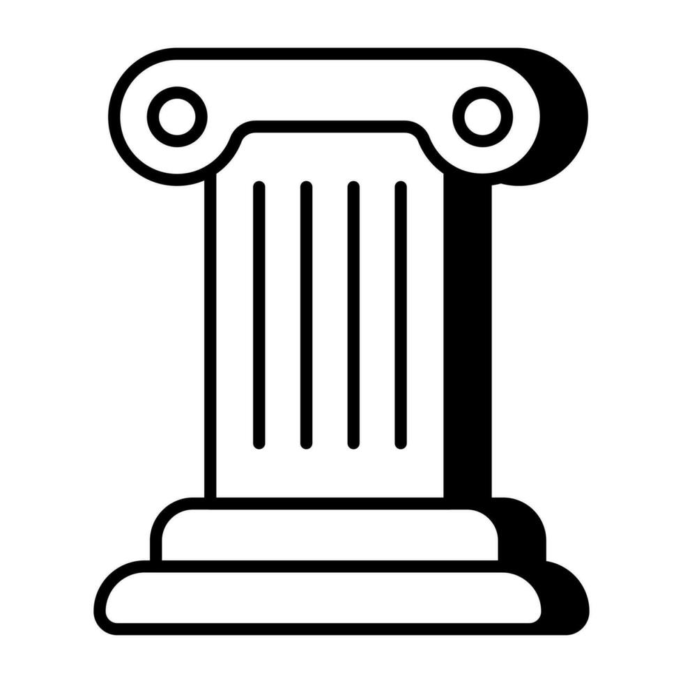 icône de conception parfaite de la colonne grecque vecteur
