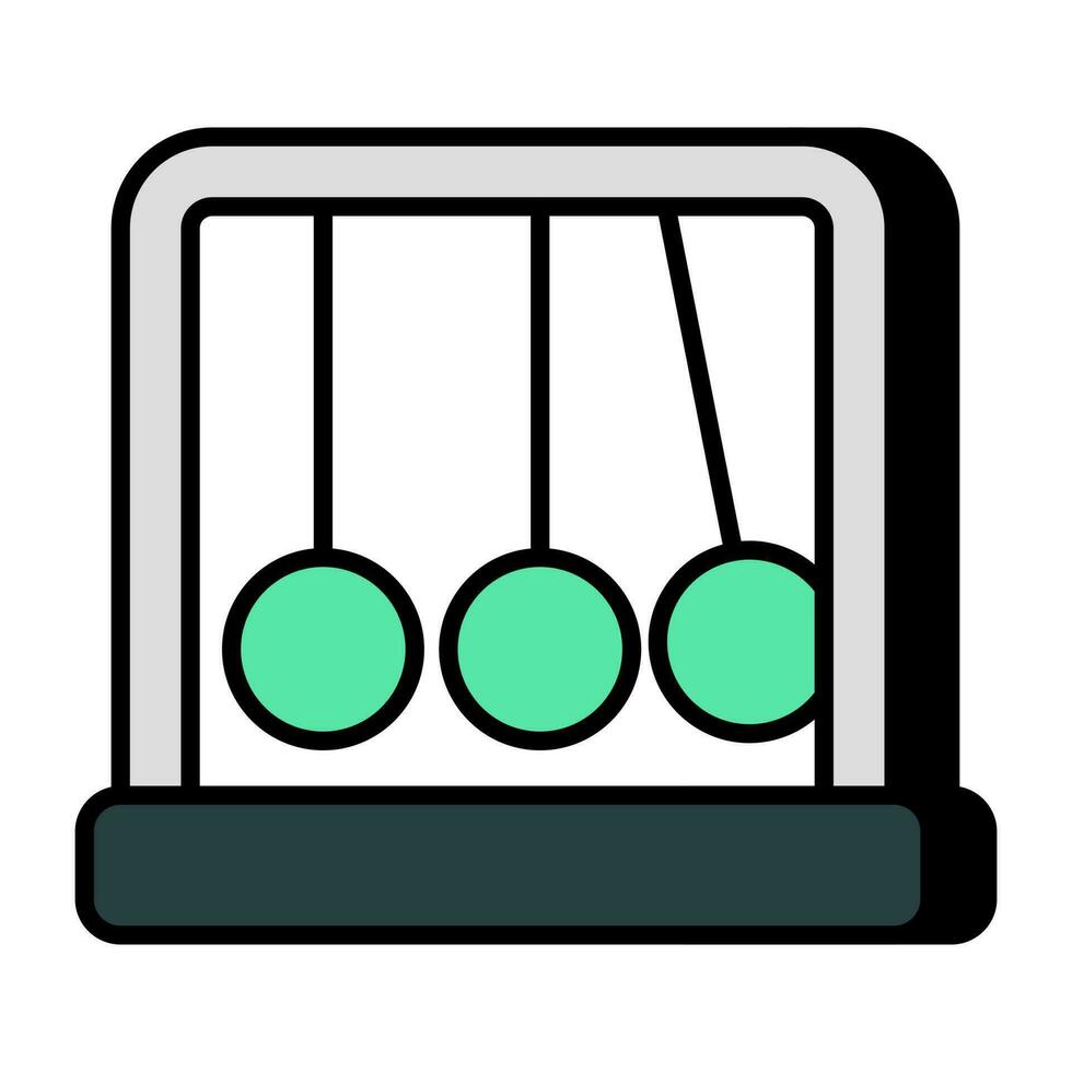 une icône de conception modifiable du berceau de newton vecteur