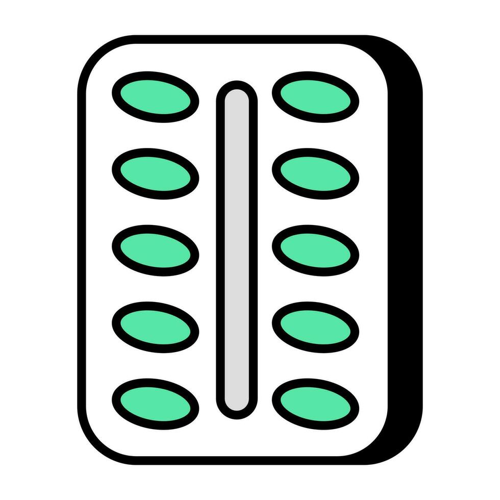 une icône de conception modifiable de bande de pilules vecteur