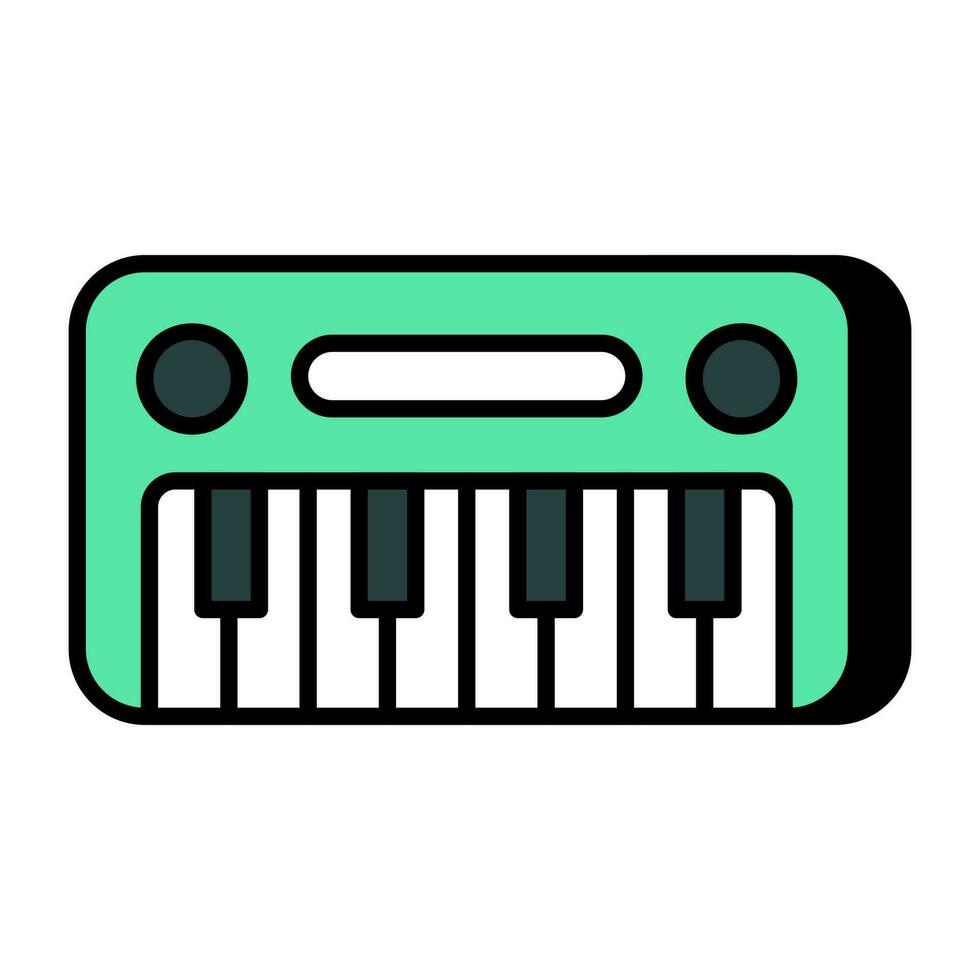 conception vectorielle à la mode de piano, clavier musical vecteur