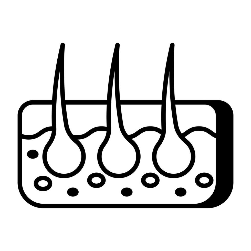 une icône de conception unique de follicule vecteur